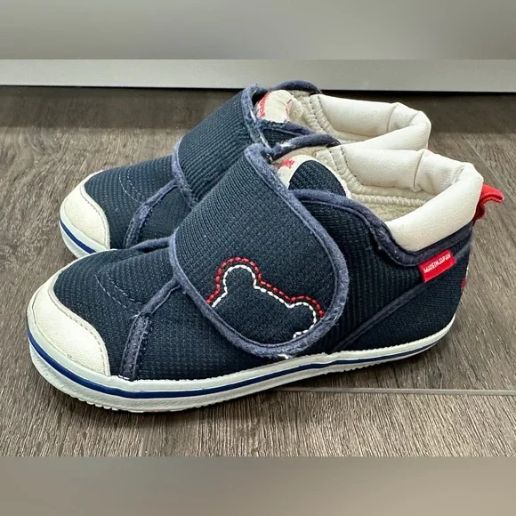MIKI HOUSE navy blue toddler kids shoes. Size 15cm. US 9 EU 25 pre-owned - Picture 6 of 13